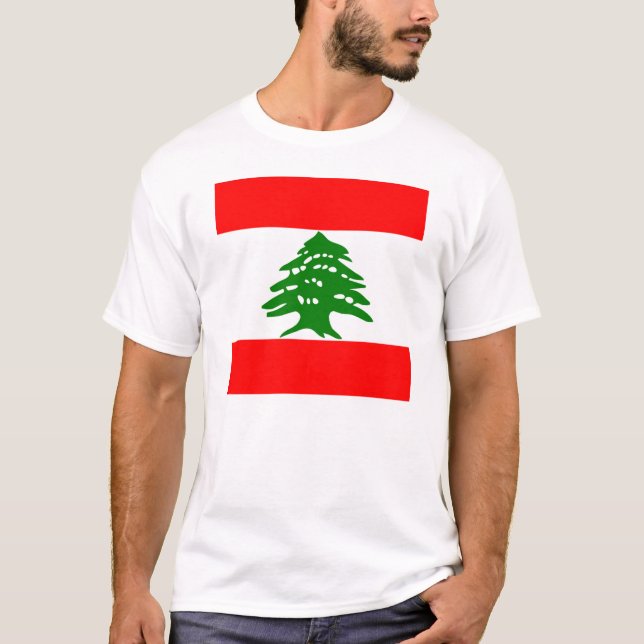 Camiseta Bandeira de Líbano (Frente)