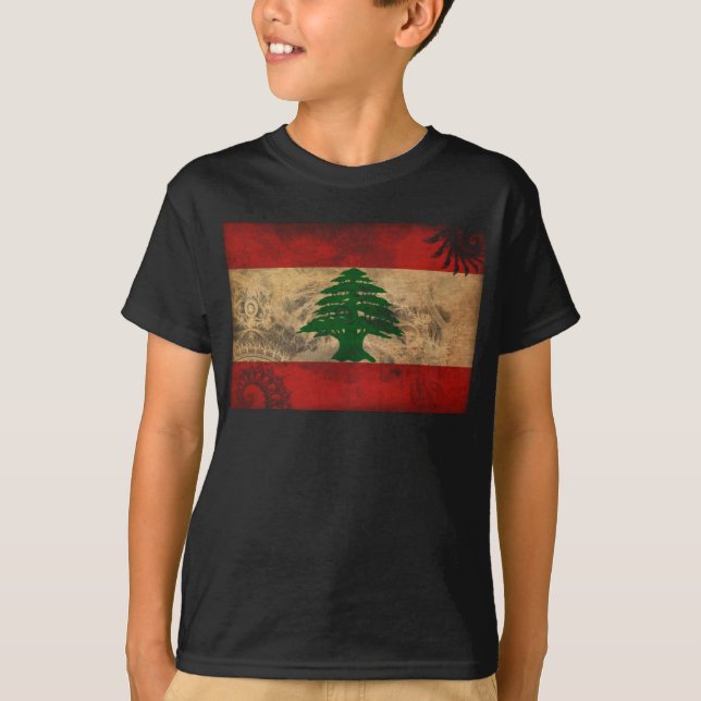 Camiseta Bandeira de Líbano (Frente)
