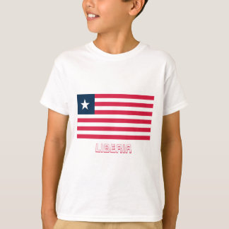 Camiseta Bandeira de Liberia com nome