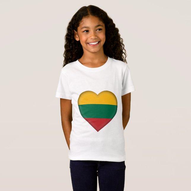 Camiseta Bandeira de Lithuania (Frente Completa)
