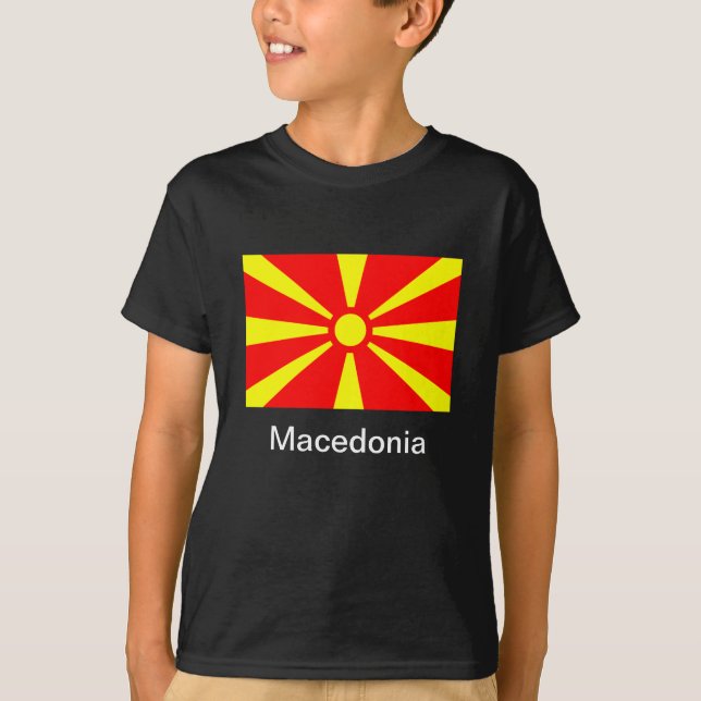 Camiseta Bandeira de Macedónia (Frente)