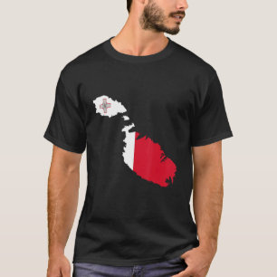 Camiseta Bandeira de Malta delineia Malta