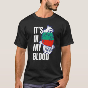 Camiseta Bandeira de Mão do Coração Búlgaro