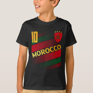 Camiseta Bandeira de Marrocos Amantes do Orgulho Marroquino