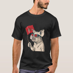Camiseta Bandeira de Marrocos Porco Raízes Marroquinas Orgu