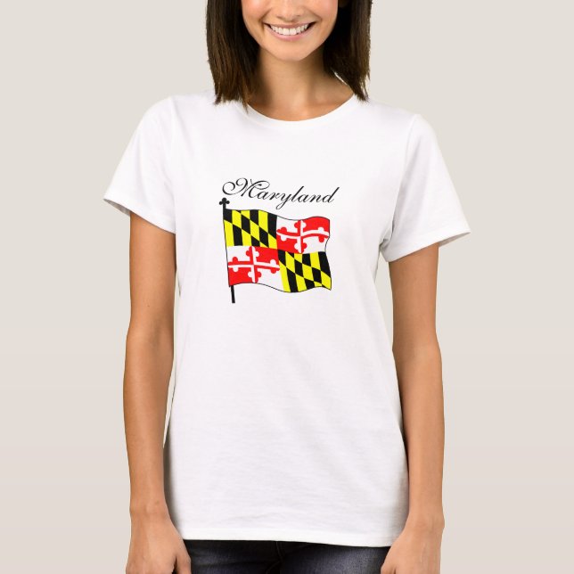 Camiseta Bandeira de Maryland (Frente)