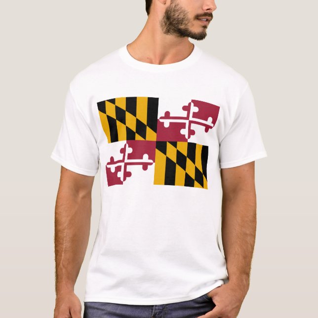 Camiseta Bandeira de Maryland (Frente)