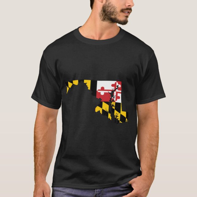Camiseta Bandeira de Maryland (Frente)