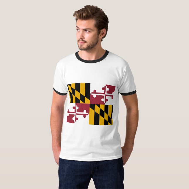 Camiseta Bandeira de Maryland (Frente Completa)