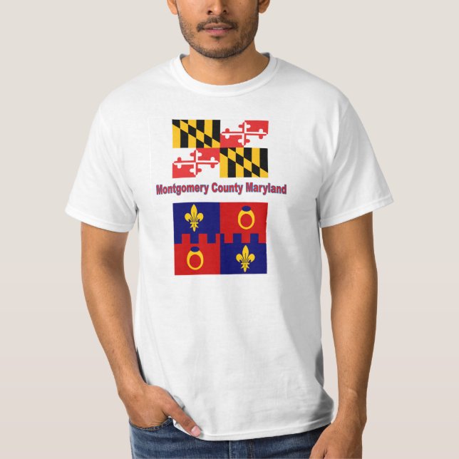 Camiseta Bandeira de Maryland e t-shirt da bandeira do (Frente)