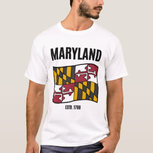 Camiseta bandeira de Maryland EUA