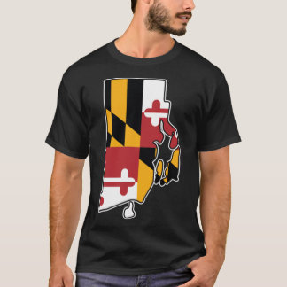 Camiseta Bandeira de Maryland Rhode Island Oversized