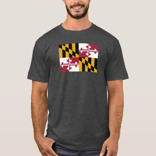 Camiseta Bandeira de Maryland Sobredimensionado