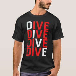 Camiseta Bandeira de mergulhador incrível abaixo mergulho d