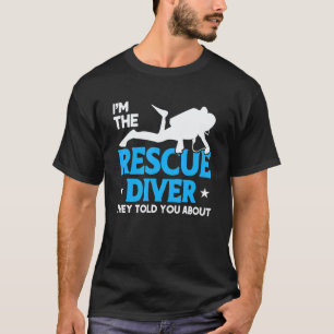 Camiseta Bandeira de Mergulhador Resgate de Mergulhador Ele