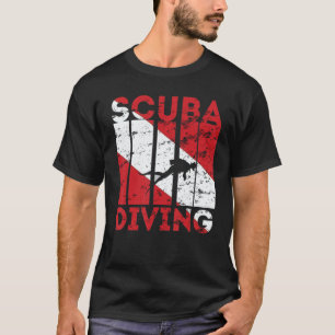Camiseta Bandeira de Mergulho de Mergulho de Escafandrismo