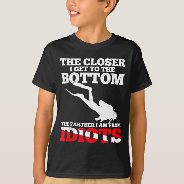 Camiseta Bandeira de mergulho engraçada citação de mergulho (Frente)