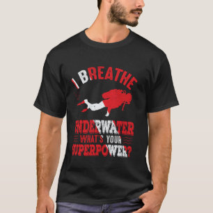 Camiseta Bandeira de mergulho engraçada e desgastada, frase