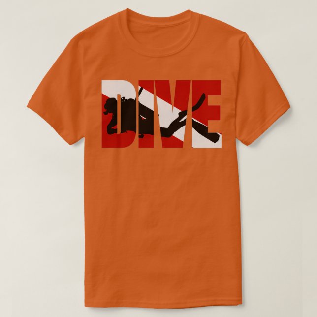 Camiseta Bandeira de mergulho Scuba Mergulhando Presente Me (Frente do Design)