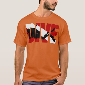 Camiseta Bandeira de mergulho Scuba Mergulhando Presente Me