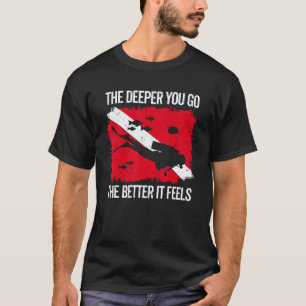Camiseta Bandeira de Mergulho Vintage para Mergulho com Equ