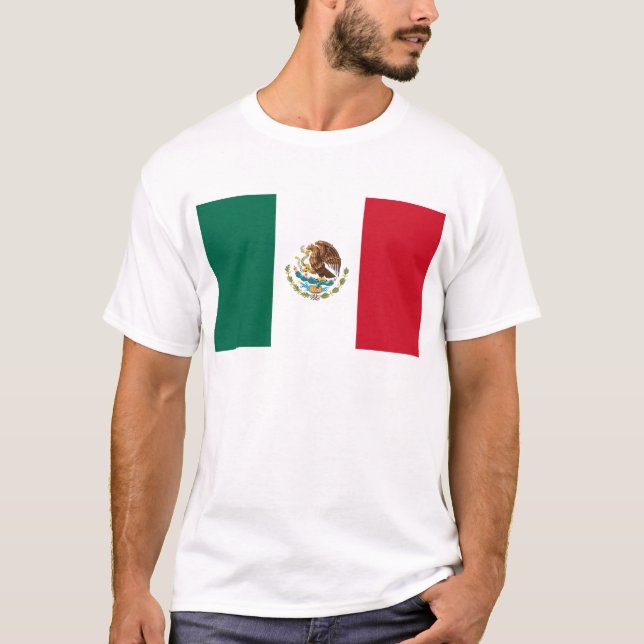 Camiseta Bandeira de México - bandeira mexicana - Bandera (Frente)