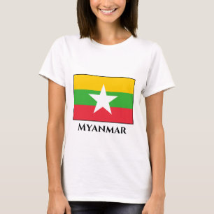 Camiseta Bandeira de Mianmar