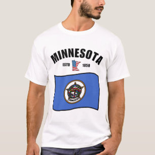 Camiseta bandeira de Minnesota EUA