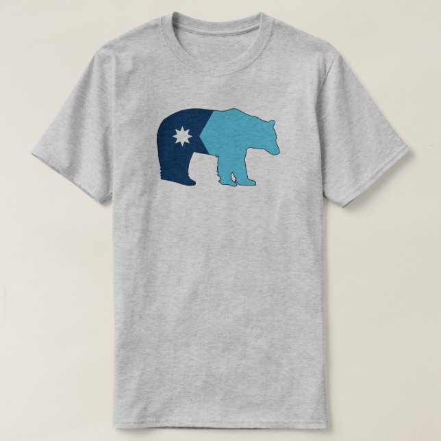 Camiseta Bandeira de Minnesota Urso (Frente do Design)