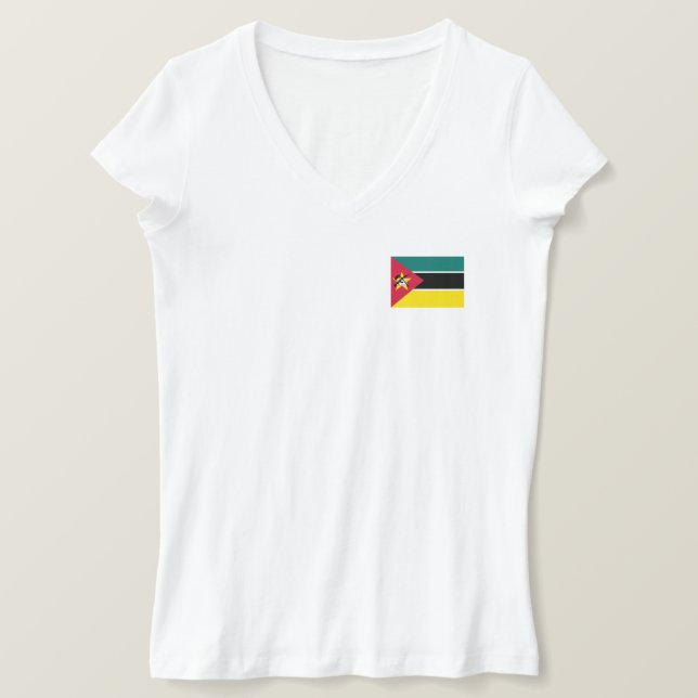 Camiseta Bandeira de Moçambique (Frente do Design)