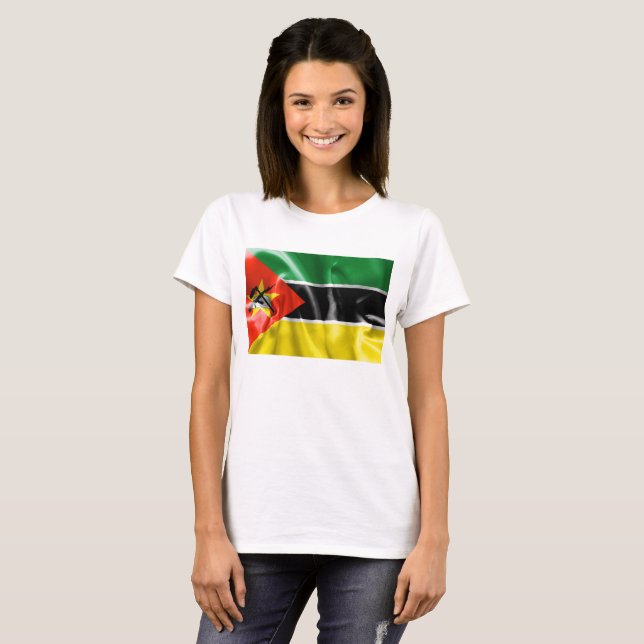 Camiseta Bandeira de Moçambique (Frente Completa)