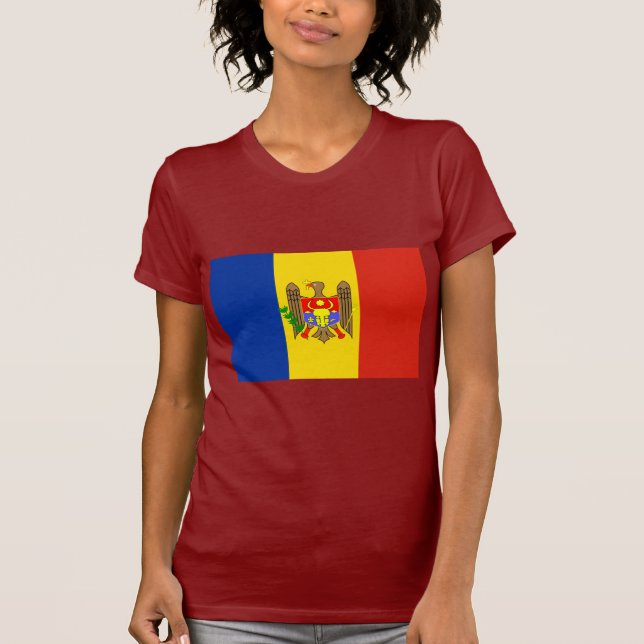 Camiseta Bandeira de Moldova (Frente)