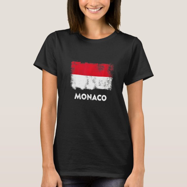 Camiseta Bandeira de Mônaco     (Frente)