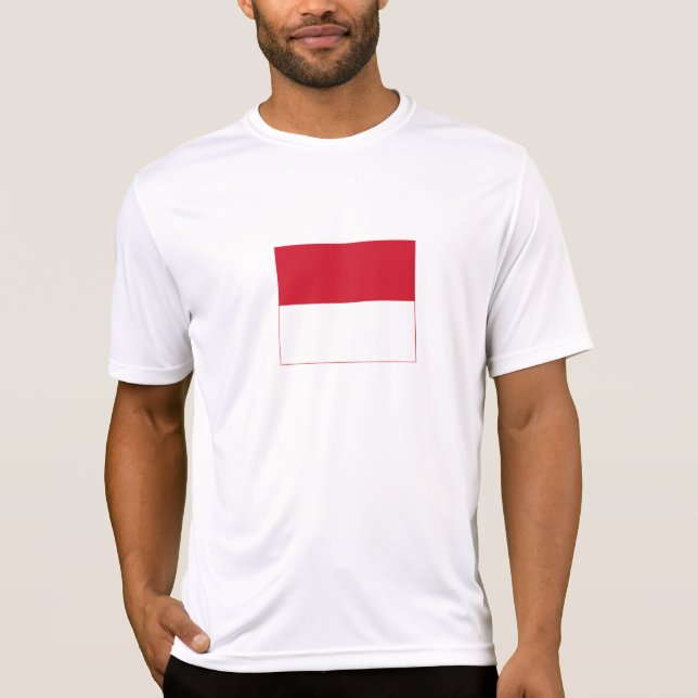 Camiseta Bandeira de Mônaco (Frente)