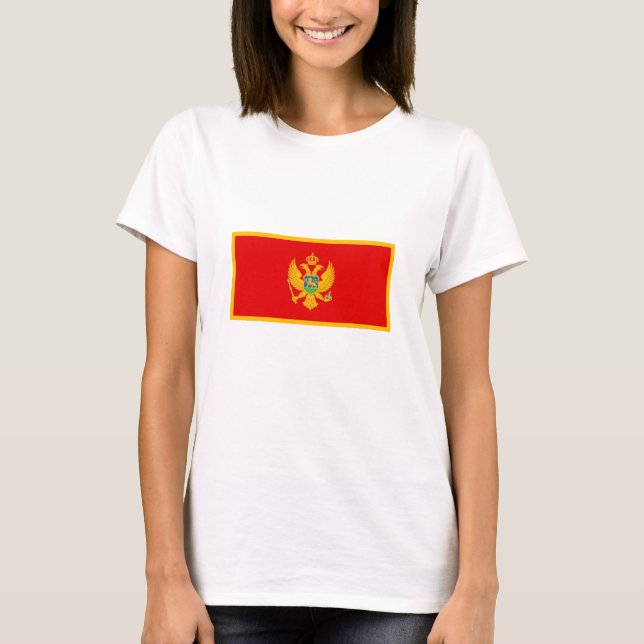 Camiseta Bandeira de Montenegro (Frente)