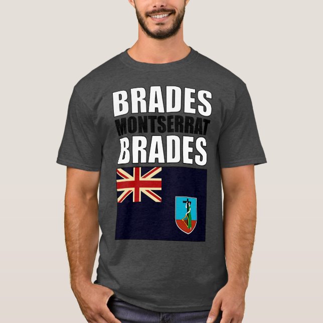 Camiseta Bandeira de Montserrat (Frente)