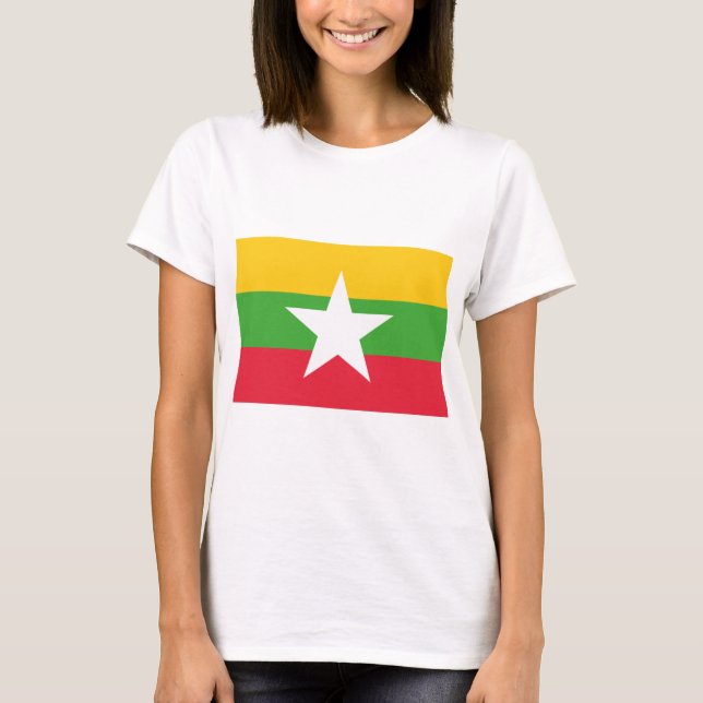 Camiseta Bandeira de Myanmar (Frente)