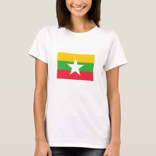 Camiseta Bandeira de Myanmar (Frente)