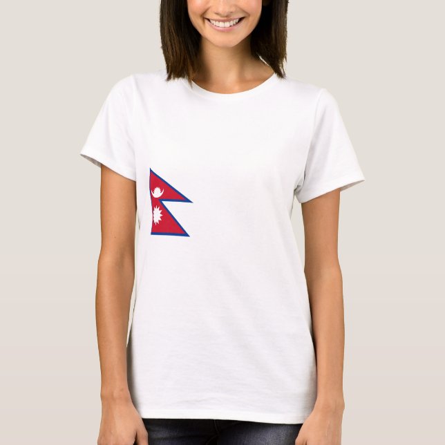 Camiseta Bandeira de Nepal (Frente)