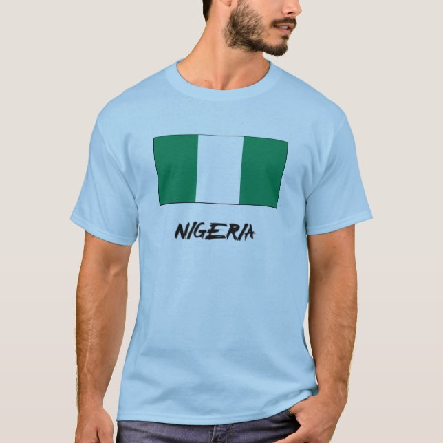 Camiseta Bandeira de Nigéria (Frente)