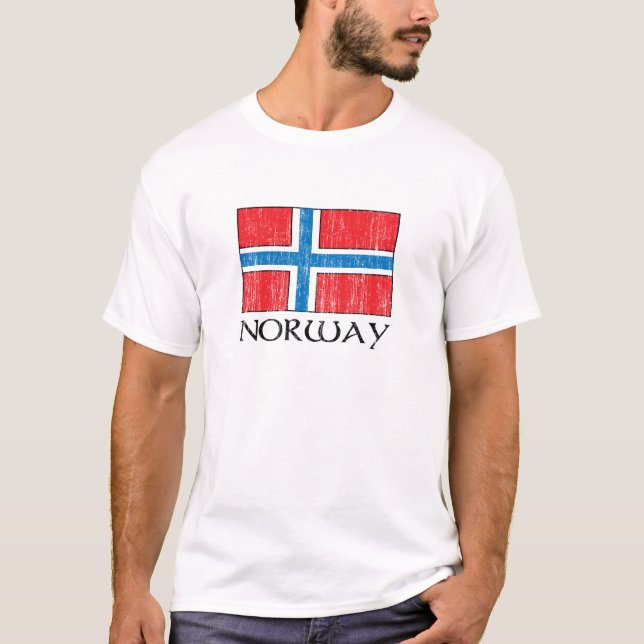 Camiseta Bandeira de Noruega (Frente)