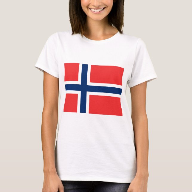 Camiseta Bandeira de Noruega (Frente)