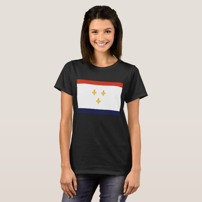 Camiseta Bandeira de Nova Orleans (Frente Completa)
