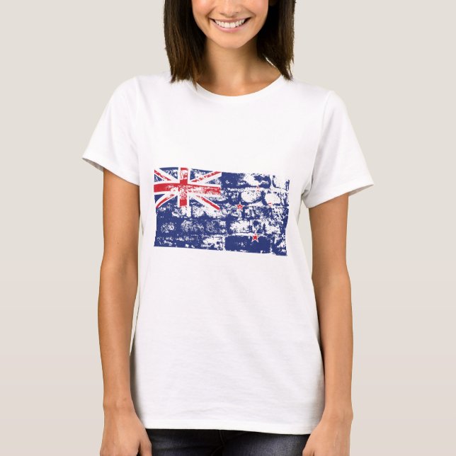 Camiseta Bandeira de Nova Zelândia (Frente)