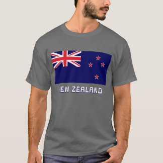 Camiseta Bandeira de Nova Zelândia com nome