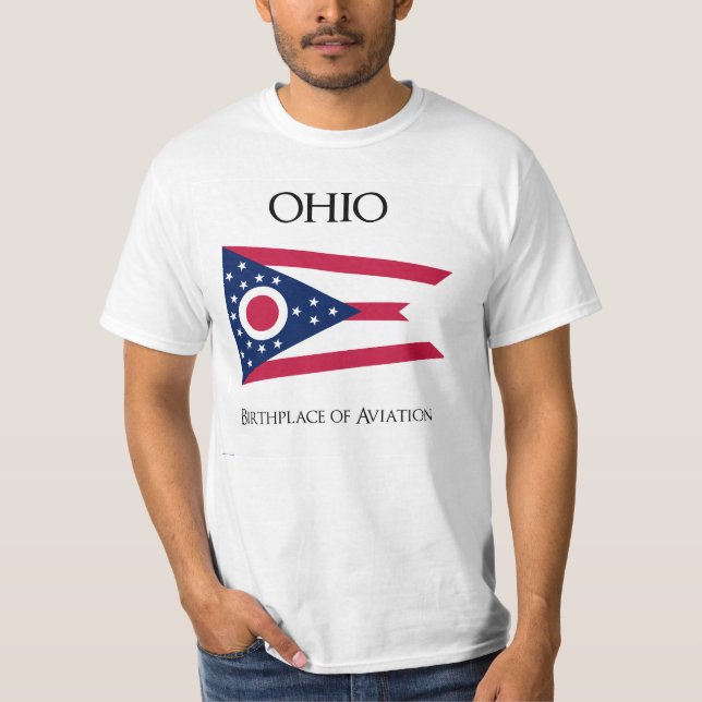 Camiseta Bandeira de Ohio - os Estados Unidos - bandeira de (Frente)