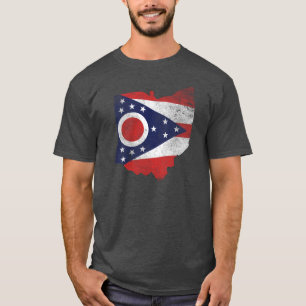 Camiseta Bandeira de Ohio vestida