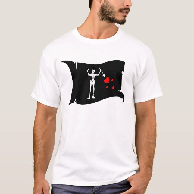 Camiseta Bandeira de ondulação #1 Blackbeard (Frente)