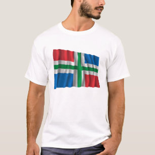 Camiseta Bandeira de ondulação de Groningen