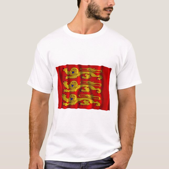Camiseta Bandeira de ondulação de Haute-Normandie (Frente)
